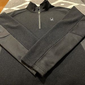 Mens SPYDER 1/4 Zip Pullover, Black Size XL and XXL